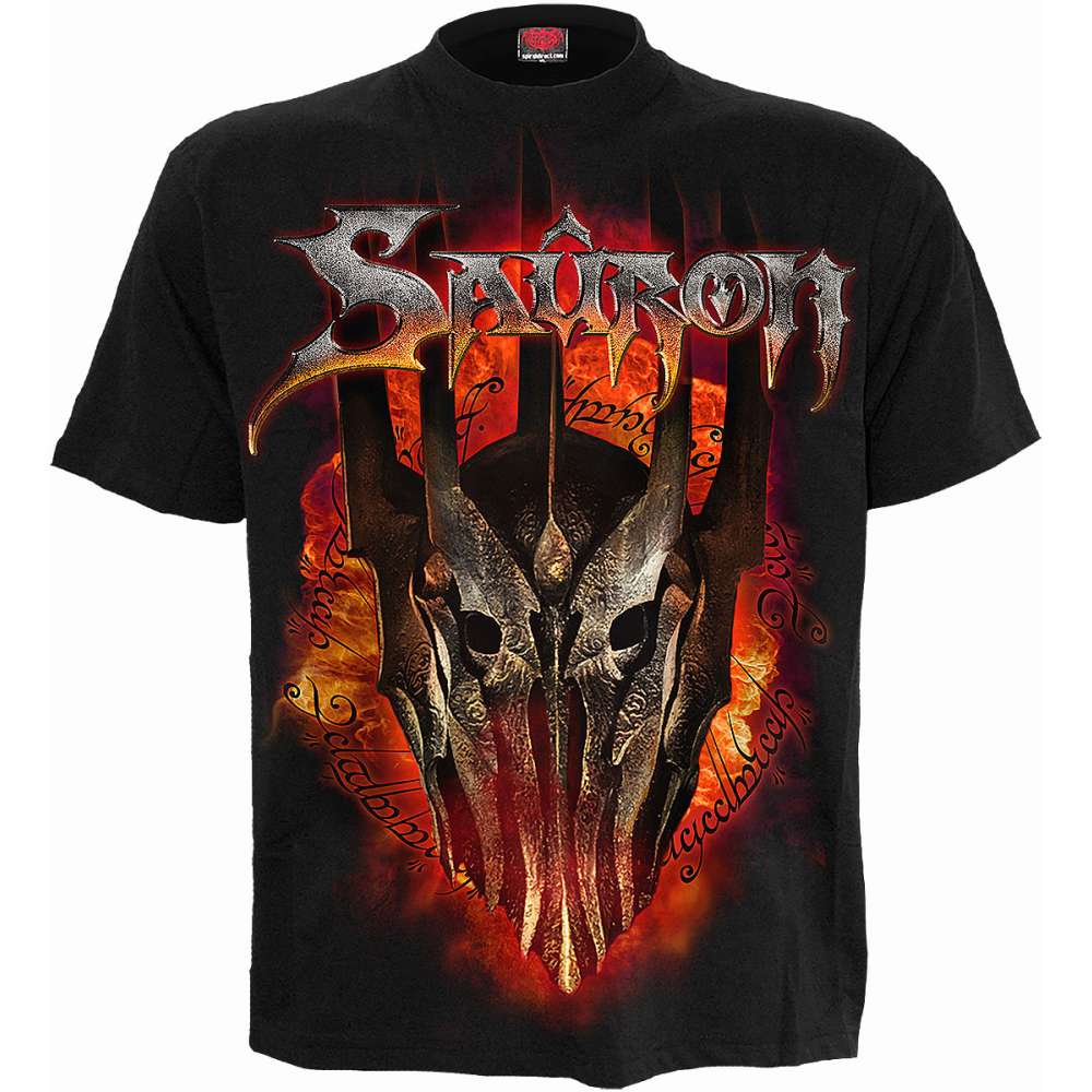 Spiral The Lord Of The Rings - LOTR SAURON METAL TEE Heren Tshirt - Zwart